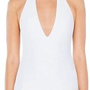 American Apparel Halter One-Piece Swimsuit - White/Medium (Never Worn)